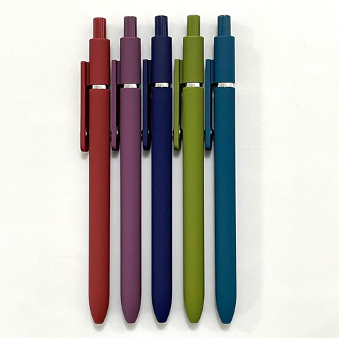 sencoo 5 pack Blue Gel Pens Quick Dry Ink Pens Fine Point Retractable Roller Ball Pens 0.5 mm Smooth Writing Pens Cute Pens Aesthetic pens for Sch...
