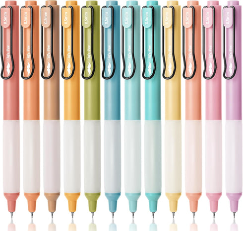 Mr. Pen- Retractable Gel Pens, 12 Pack, Black Ink Gel Pens, Pastel Barrels, Fast Dry, Gel Pens Fine Point 0.5mm, Retractable Pens, Cute Pens, Gel ...