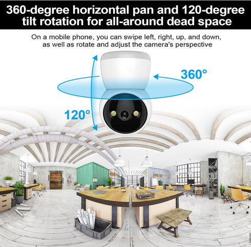 Indoor Security Camera 2K, 3MP Pet Camera with Phone App, WiFi 2.4GHz/5G Home Security Camera Pan Tilt with Night Vision, 24/7, 2-Way Talk, Motion...