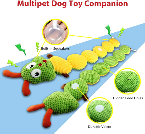 Gigwi Interactive Dog Puzzle Toys, Squeaky Dog Toys for Small Medium Large Dogs, Durable Treat Dispensing Dog Enrichment Toys, Snuffle Toy Plush P...