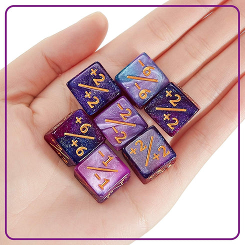 Sumind 24 Pieces MTG Dice Counters Token Dice Glitter D6 Dice Cube Loyalty Counter Dice Compatible with MTG, CCG, Card Gaming Accessory (Fresh Sty...