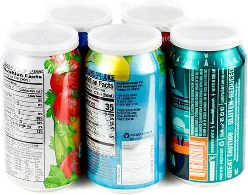 Smarter-Seal, 12-Pack, Reusable, BPA Free, Pop or Beverage Can Lids, Covers, Protectors, Toppers For Soda, Seltzer, Beer, Energy Drinks...