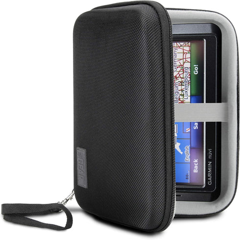 USA GEAR Hard Shell Electronic Organizer Travel Case 7.5 Inch - GPS Cases with Accessory Pocket and Water Resistant Exterior Compatible with Garmi...