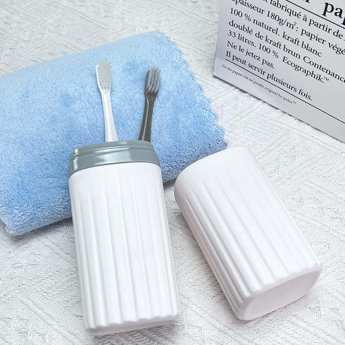 Toothbrush Travel Case Portable White Travel Toothbrush Holder Toothbrush Travel Containers for Bathroom Travel Camping School Toothbrush and Toot...