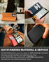 SHIELDON Case for iPhone 12 Mini 5G Genuine Leather Wallet Flip Magnetic Cover RFID Blocking Credit Card Holder Kickstand TPU Shockproof Case Comp...