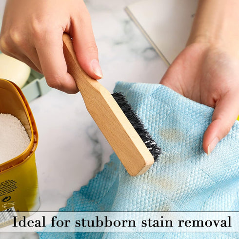 3 Pcs Laundry Stain Brush Soft Bristle Brush Velvet Furniture Brush with Wooden Handle Stain Brush Clothes Brush Stain Remover Tool for Household ...