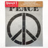 Stencil1 Peace Sign Stencil Durable Quality Reusable Stencils for Painting - Create Stencil Crafts and Decor - Decor on Walls Fabric & Furniture R...