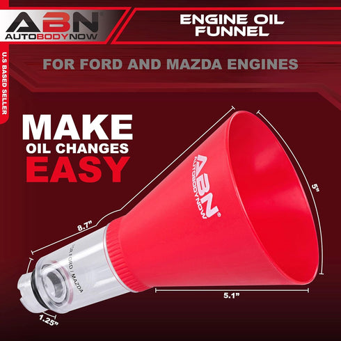 ABN Automotive Funnel - Engine Oil Funnel Compatible with Ford and Mazda for Use as Oil Change Funnel with No Spill...