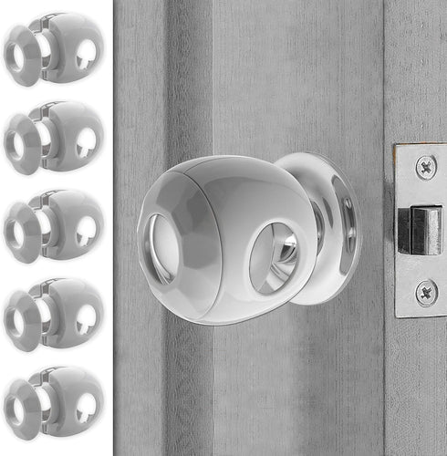 New & Improved - Door knob Baby Safety Cover - 5 Pack - Deter Little Kids from Opening Doors with A Child Proof Door Handle Lock - Driddle...