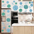 Fashion 3D DIY Creative Blue Flowers Wall Decals Flower Vines Wall Stickers Murals Removable Decor Decal for Living Room Girls Bedroom Home Wall D...