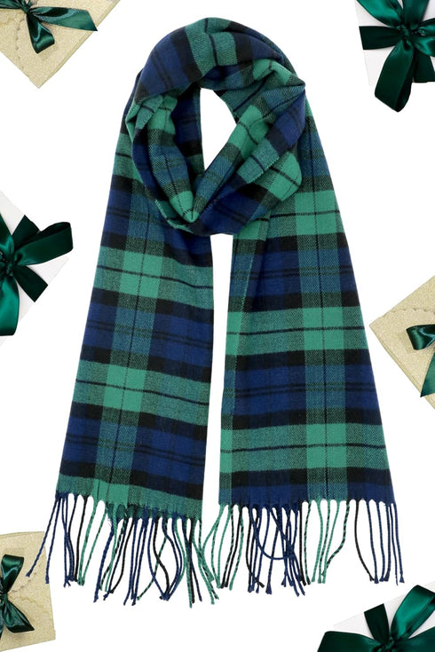 Achillea Scottish Tartan Plaid Scarf - Warm Cashmere Feel Winter Scarf, Scarves for Holiday, Christmas & Daily Wear...