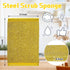 24 Pack Steel Scrub Sponges for Dishes Non Scratch Scouring Sponge Multi Use Metal Scrubber Heavy Duty Dish Wash Kitchen Sponge for Pot Dish Washi...