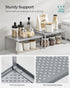 SONGMICS Spice Racks, Set of 2 Metal Cabinet Shelf Organizers, Countertop Organizers, Shelf Risers, Stackable, Expandable, Silver UKCS01SV...