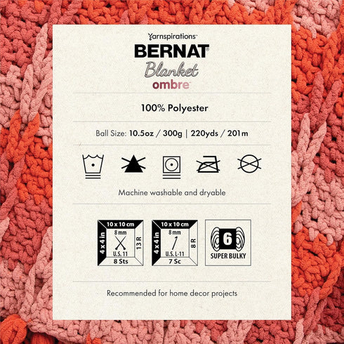 Bernat Blanket Yarn, Burgundy Ombre...