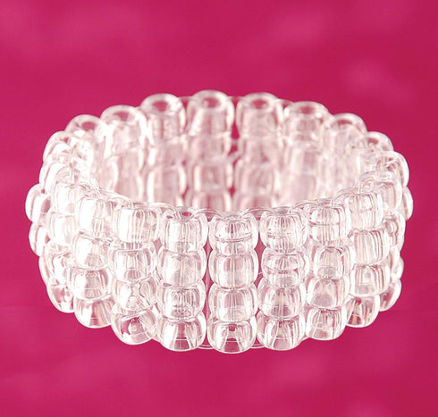 The Beadery 6 by 9mm Barrel Pony Bead, Crystal (750V006), Small, 900-Pieces...