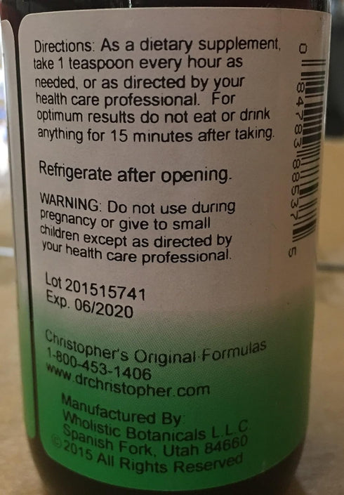 Christopher's Original Formulas Herbal Throat Syrup - 4 oz | Gentle, Herbal Support for Seasonal Wellness...