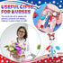 6 Pcs Nurse Pen Set Include 4th of July Gnome Retractable Nurse Badge Reel Highlighter Permanent Marker Retractable Ball Pen LED Flashlight Keycha...