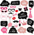 Birthday Photo Booth Props Kit - Happy Birthday Party Favors Supplies Bday Party Decoration Set with Real Glitter Cute Bday Designs for Women - Ea...