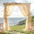 Wedding Arch Draping Fabric, 1 Panel 28" x 19Ft Champagne Sheer Backdrop Curtain for Ceremony, Party Ceiling Decor - Arch Decorations and Ceiling ...