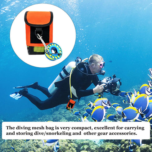 Scuba Diving Gear Bag, Safety SMB Mesh Gear Bag Finger Reel Storage Pocket Carry Case Pouch for Snorkeling Gear & Equipment...