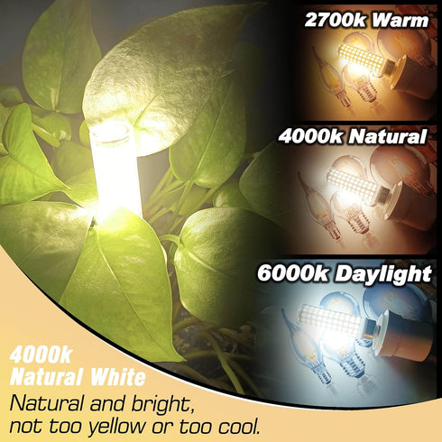 E17 LED Bulb 10 Watt Equivalent 100W 4000K Natural White 1000lm Non-Dimmable 120V E17 Intermediate Base LED Bulb for Desk Lamp, Ceiling Fan Lights...