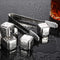Whiskey Stones Gift Set – 6 Reusable Stainless Steel Chilling Rocks with Tongs for Scotch, Bourbon, Cocktails, and More...