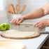 Chef Pomodoro Pizza Cutter Rocker Knife with Protective Cover, Multipurpose 14 Inch Mezzaluna Chopper with Super Sharp Stainless Steel Blade, Blad...