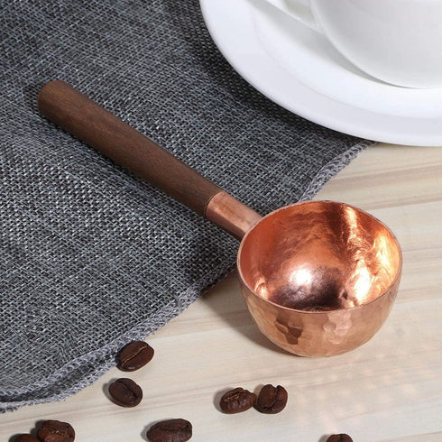Measuring Scoop Measuring Spoon Red Copper Coffee Measuring Spoon With Black Walnut Handle Multi Function Spoons Tools for Measuringtea Sugar Salt...