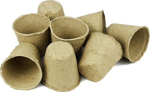 Set of 16 Biodegradable Eco Friendly Peat Pots! 3.125" Diameter x 3" - Recycled Non Bleached Peat Pots Perfect for Seed Germination! No Transplant...