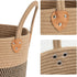 CHICVITA Wicker Laundry Basket With Handles, Storage Baskets for Decor, Rope Basket for Blankets, Toys, Clothes, Shoes, Plant Basket for Living Ro...