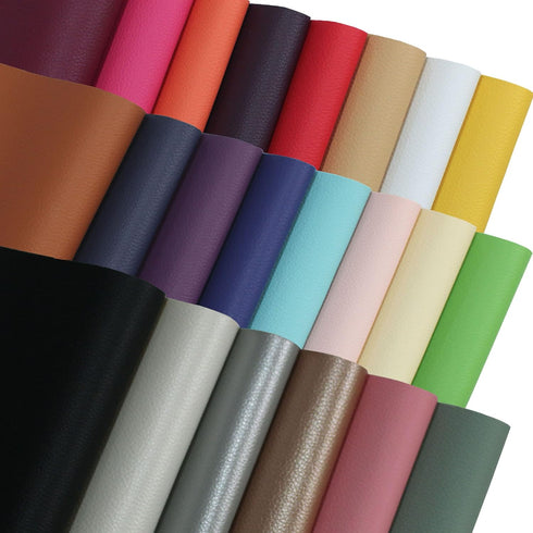 22Pcs Faux Leather Sheets,Solid Grain Colors Leather Plain Texture Leather Soft PU Faux Leather Fabric Sheets for Earrings,Wallet,Making DIY Craft...
