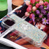 CCSmall Glitter Clear Sparkly Bling Case for Apple iPhone 15, Flowing Liquid Quicksand Cover with Diamond Ring Holder Case for iPhone 15 LSZ Silve...