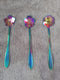 8 Pieces Rainbow Flower Spoon Coffee Teaspoon Set, Stainless Steel Stirring Spoon Tea Spoon Sugar Spoon, 8 Different Patterns...