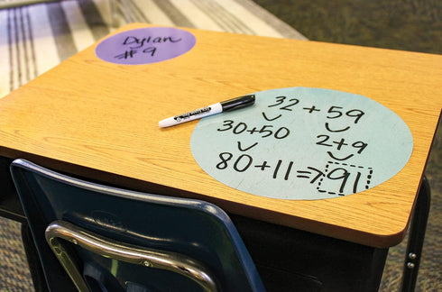 Teacher Created Resources Spot On Dry-Erase Desktop Writing Spots: Painted Wood - 10-1/2" (TCR77538)...