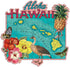 Galison Wendy Gold Hawaii Shaped Mini Puzzle, 100 Pieces, 8” x 9.75” – Die-Cut Jigsaw Puzzle Featuring Art by Bestselling Artist Wendy Gold – Make...