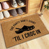 Funny Doormats Don't Start Till I Croc in Welcome Mat for Entrance Way Rubber Back for Front Door Indoor Outdoor Cute Rugs 23.6"(L) x 15.7"(W)...