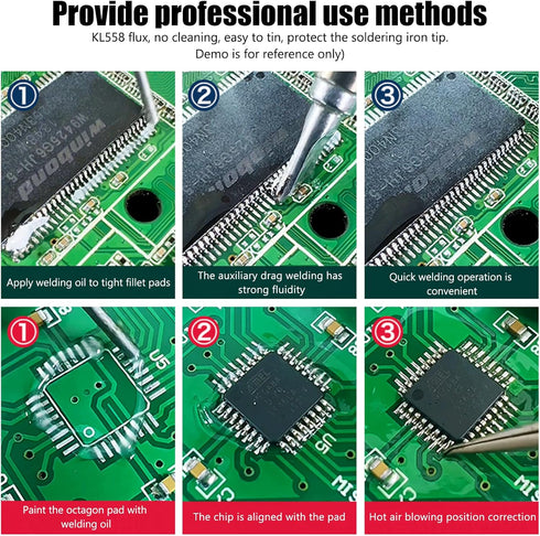 558 Solder Flux, No-Clean Rosin Flux Paste, Lead Free Soldering Flux,100g/Bottle, For Phone, IC, PCB,BGA,SMD, Home Appliance, etc. Repair...