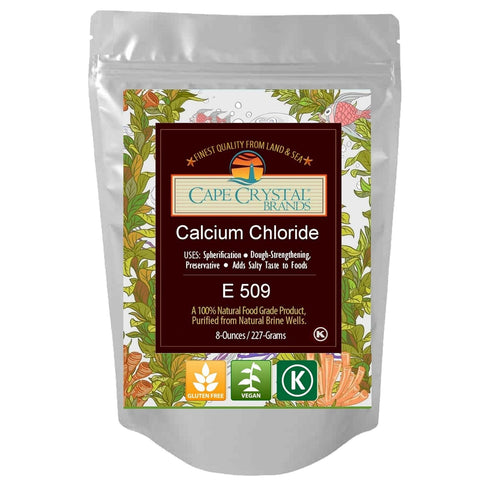 Calcium Chloride by Cape Crystal Brands | (K) Kosher Certified |2-oz / 8-oz / 14-oz (8-oz.)...