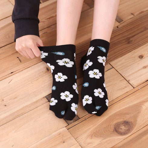 Artfasion Women Flip Flop Socks - Tabi Ankle Sock Colorful Two Toe Finger Running Socks for Womens Girls...