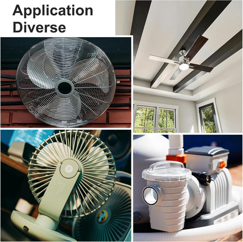 uxcell Ceiling Fan Capacitor CBB61 1.5uF 450V AC 2 Wires Metalized Polypropylene Film Capacitors 37x23.5x12.6mm for Water Pump Motor Generator...