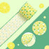 4 Rolls Lemon Wired Edge Ribbons 2.5 Inch x 24 Yards, Polka Dot Ribbon Lemon Stripe Lattice Craft Ribbon for Wrapping, DIY Project, Gift Wrapping,...