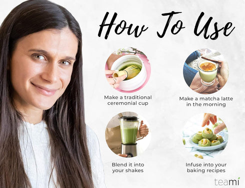 Teami Matcha Green Tea Powder - Chocolate - Ceremonial Grade USDA Organic - Best for Lattes, Smoothies, Baking, Recipes, Traditional Preparation, ...