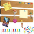 Felt Bulletin Board Corkboard Strips for Walls 3pack...