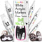 5 Acrylic White Paint Pens - Fine & Jumbo Size Ink Pens (1mm, 3mm, 6mm, 10mm, 15mm) - Permanent White Marker Ink for Rock Painting, Fabric, Tire, ...