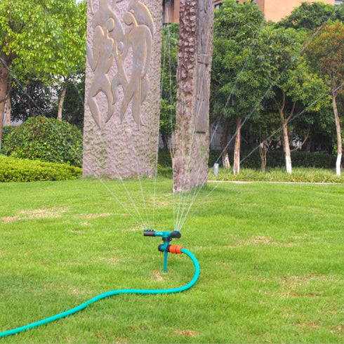 Lawn Sprinkler, Auto Water Sprinkler for Lawn, Zinc Alloy Garden Sprinklers 360 Degree Automatic Rotating, Adjustable Garden Watering System for Y...