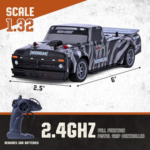 Flybar Hoonigan, Hoonitruck, Remote Control Car for Kids – RC Car, RC Cars, Race Car, 3.7V, 2.4 GHz, Detailed Replica Design, USB Rechargeable Bat...