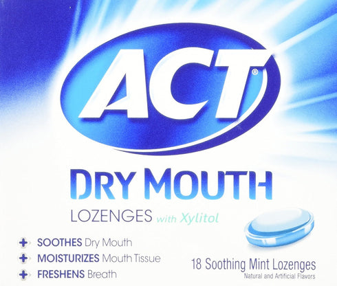 ACT Dry Mouth Lozenges With Xylitol 18 Count (Pack of 1) (Packaging May Vary)...