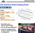 camping moon 304 Stainless Steel 9.6'' x 6.8'' Cooking Grill Grate Cooking Grid Cooking Grate B5-W...