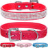 Apasiri Rhinestone Dog Collar for Small Dogs, Red Leather Dog Collar, Cute Dog Collar, Bling Dog Collars for Medium Dogs, Diamond Dog Collar Cat C...