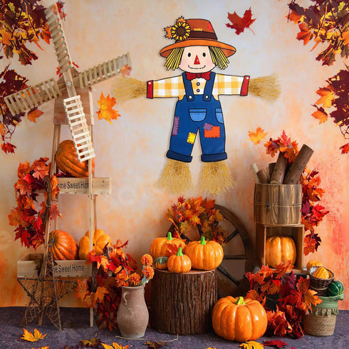 Fall Scarecrow Garden Flag Outdoor Decorations for Outside Double-Sided Printed, Yard Flags House Banner Yard Sign Autumn Winter Thanksgiving Seas...